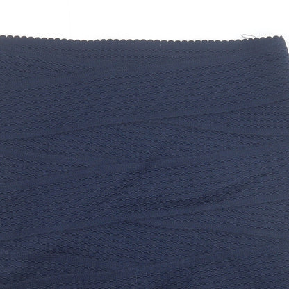 H&M Womens Blue Polyester Bandage Skirt Size S