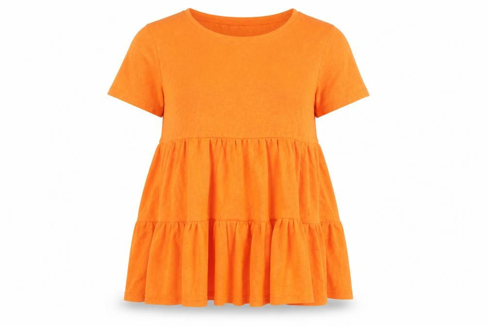 Womens UK Size S PEP&CO Orange Basic Blouse