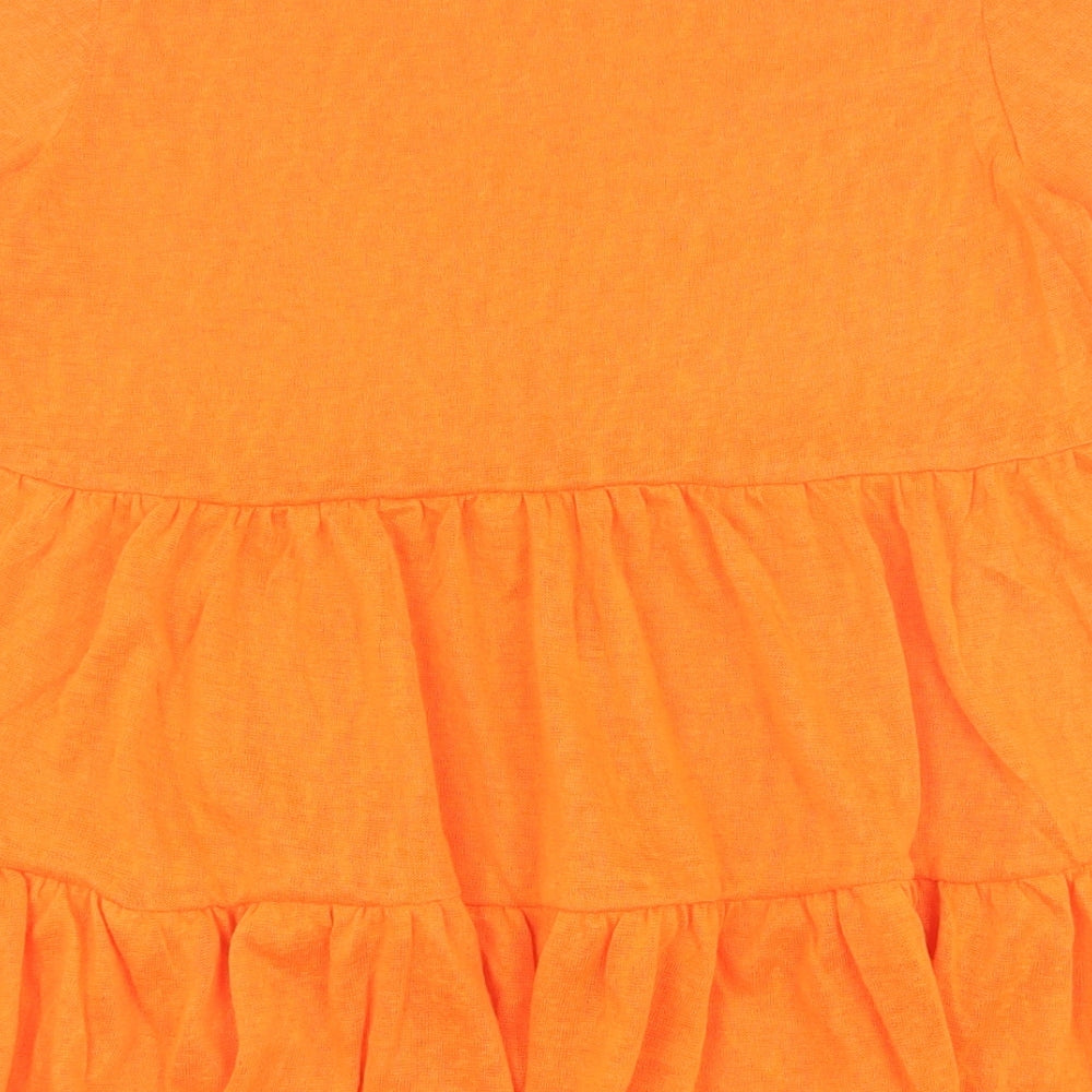 Womens UK Size S PEP&CO Orange Basic Blouse