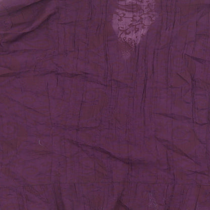 Berkertex Womens Purple Geometric Polyester Basic Blouse Size 20 V-Neck