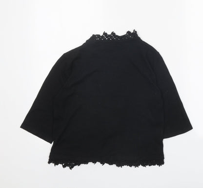 Womens UK Size 10 Peacocks Black Cardigan Jumper