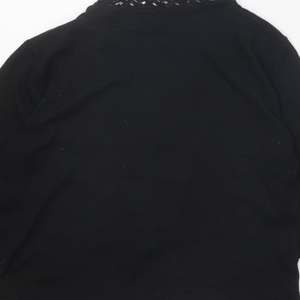 Womens UK Size 10 Peacocks Black Cardigan Jumper