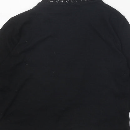 Womens UK Size 10 Peacocks Black Cardigan Jumper