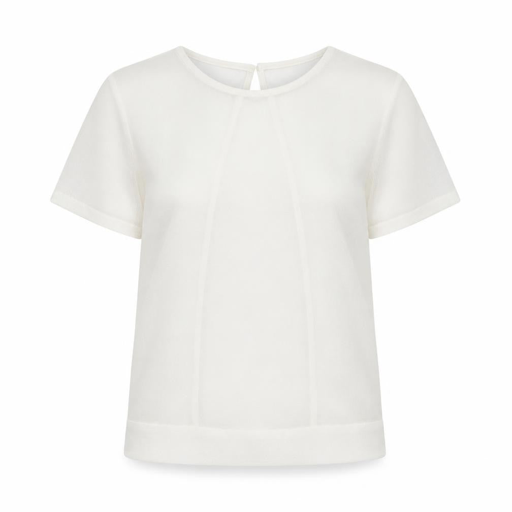Womens UK Size 12 New Look White Basic T-Shirt