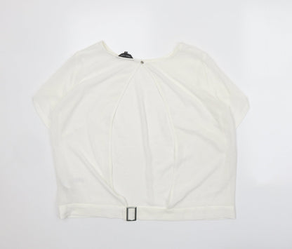 Womens UK Size 12 New Look White Basic T-Shirt