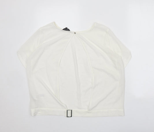 Womens UK Size 12 New Look White Basic T-Shirt