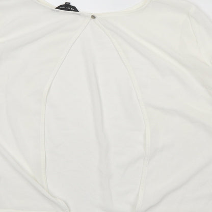 Womens UK Size 12 New Look White Basic T-Shirt
