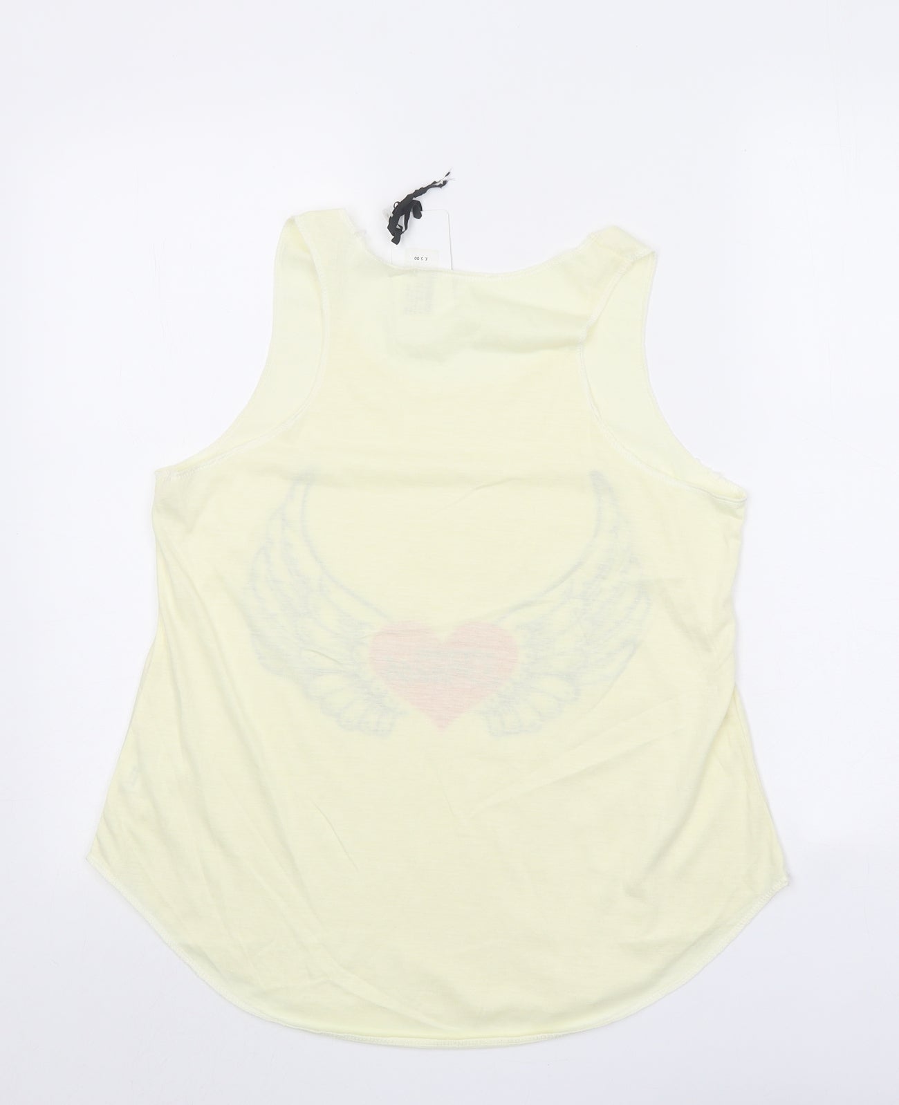 Fashion Temple Womens Yellow Polyester Basic Tank One Size Round Neck - Faith