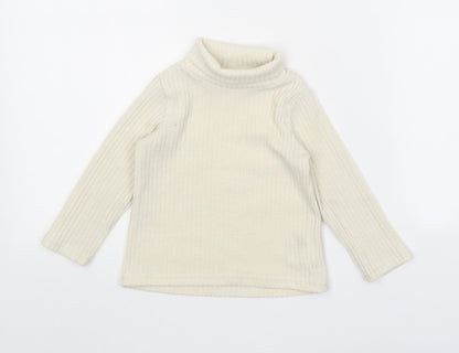 PatPat Girls Beige Polyester Pullover Jumper Size 18-24 Months Pullover