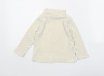 PatPat Girls Beige Polyester Pullover Jumper Size 18-24 Months Pullover