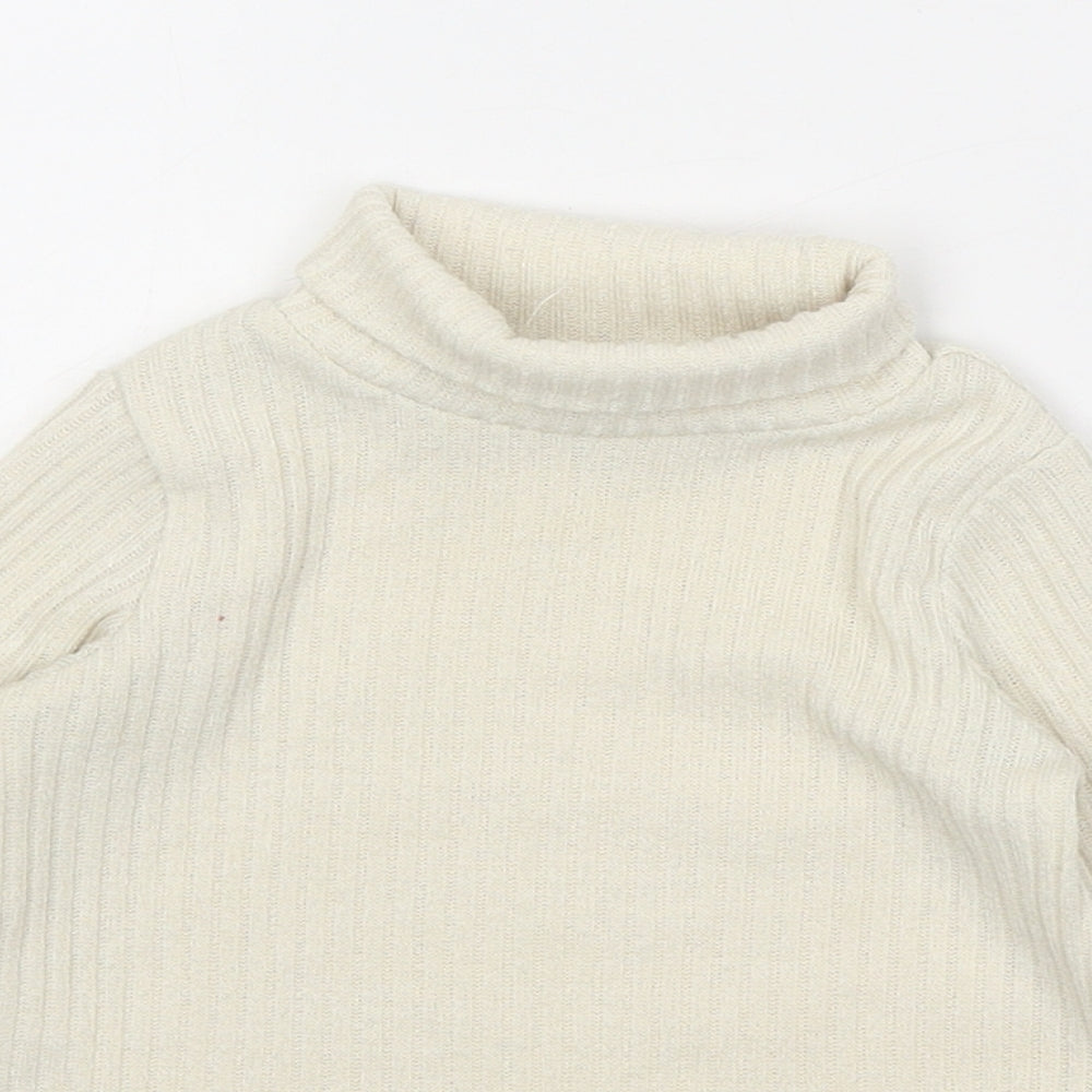 PatPat Girls Beige Polyester Pullover Jumper Size 18-24 Months Pullover