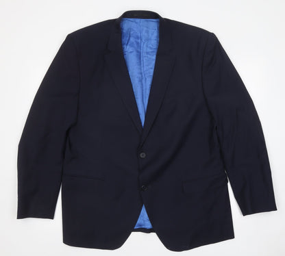 Mens UK Size L Santinelli Regular Blue Suit Jacket