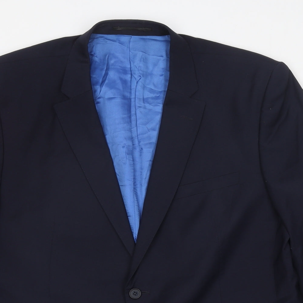 Mens UK Size L Santinelli Regular Blue Suit Jacket