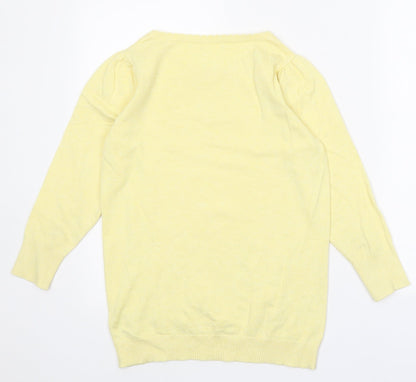 Womens UK Size 10 M&Co Yellow Pullover Jumper