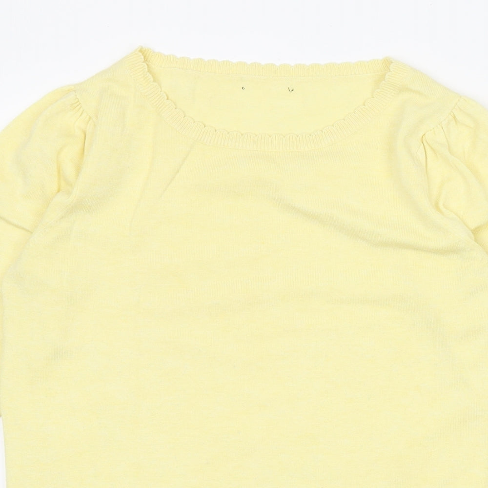 Womens UK Size 10 M&Co Yellow Pullover Jumper
