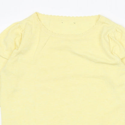 Womens UK Size 10 M&Co Yellow Pullover Jumper