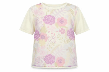 Mind Flower Womens White Round Neck Floral Acrylic Pullover Jumper Size L