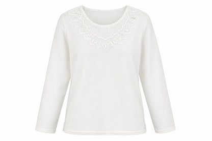 Womens UK Size L Bonmarché White Pullover Jumper