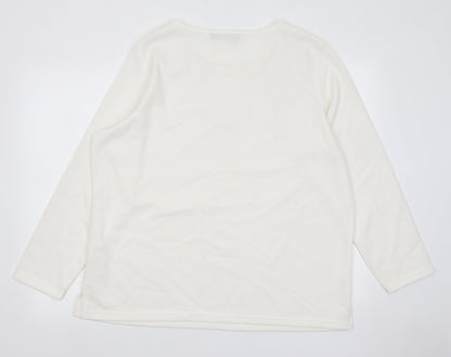 Womens UK Size L Bonmarché White Pullover Jumper