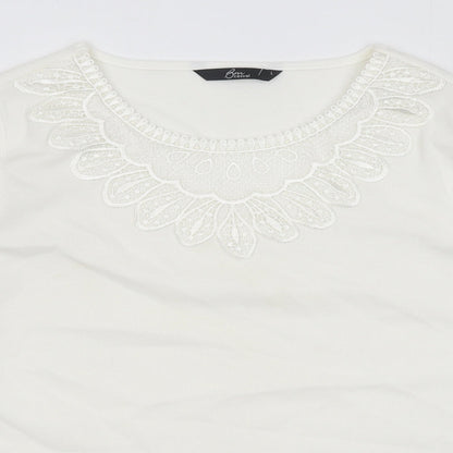 Womens UK Size L Bonmarché White Pullover Jumper