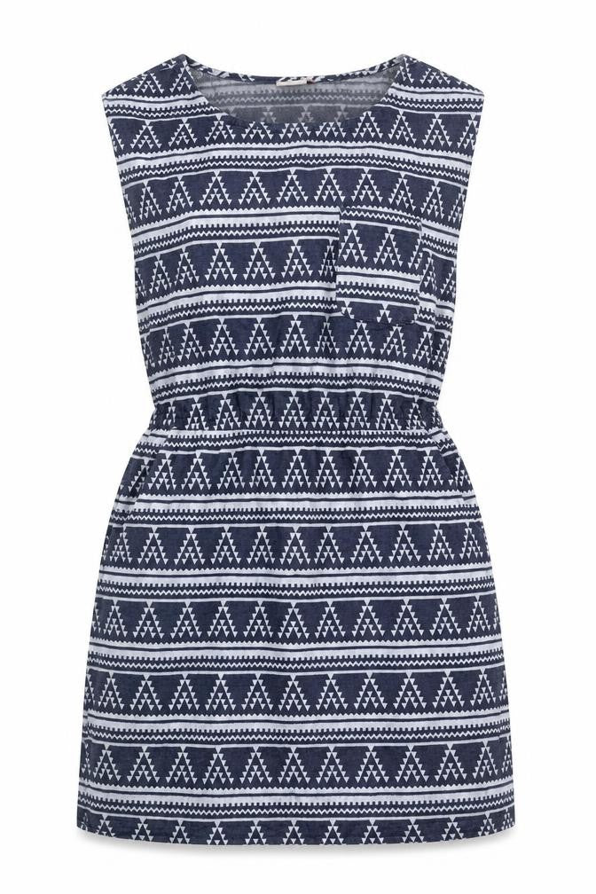 Only Womens Blue Geometric Cotton A-Line Size 6 Square Neck Pullover