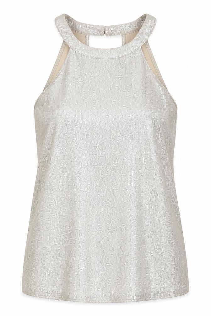Womens UK Size 10 Oasis Beige Basic Tank
