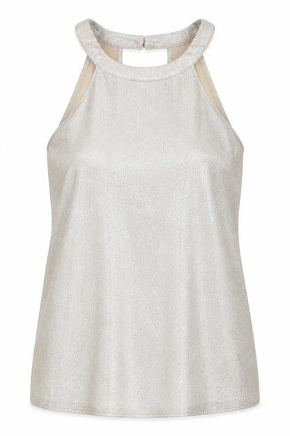 Womens UK Size 10 Oasis Beige Basic Tank