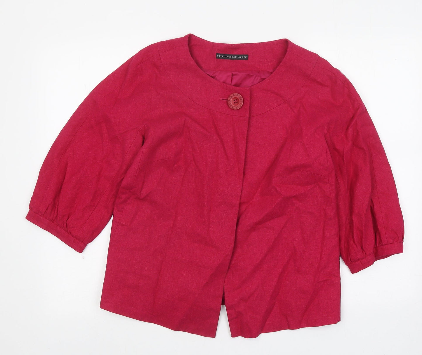 Womens UK Size 10 Betty Jackson Black Pink Jacket
