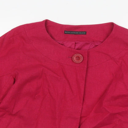 Womens UK Size 10 Betty Jackson Black Pink Jacket