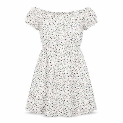Pins & Needles Womens White Floral Polyester Fit & Flare Size XS Boat Neck Pullover