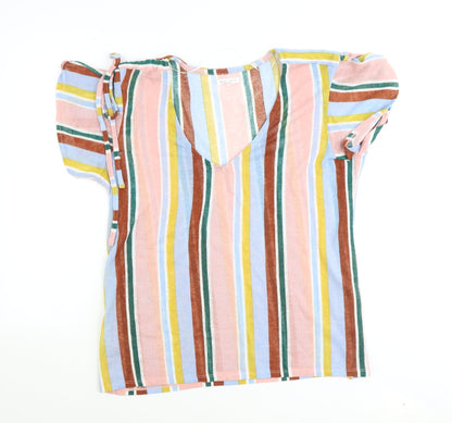 Womens UK Size L Encuentro Multicoloured Basic T-Shirt