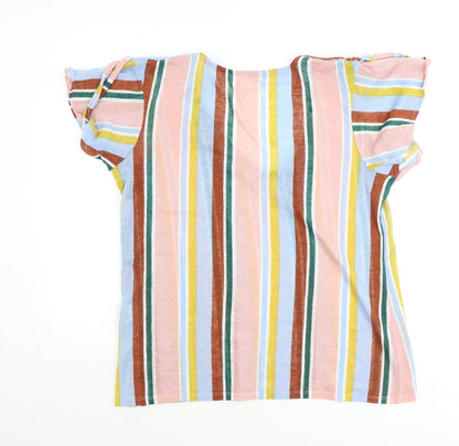 Womens UK Size L Encuentro Multicoloured Basic T-Shirt