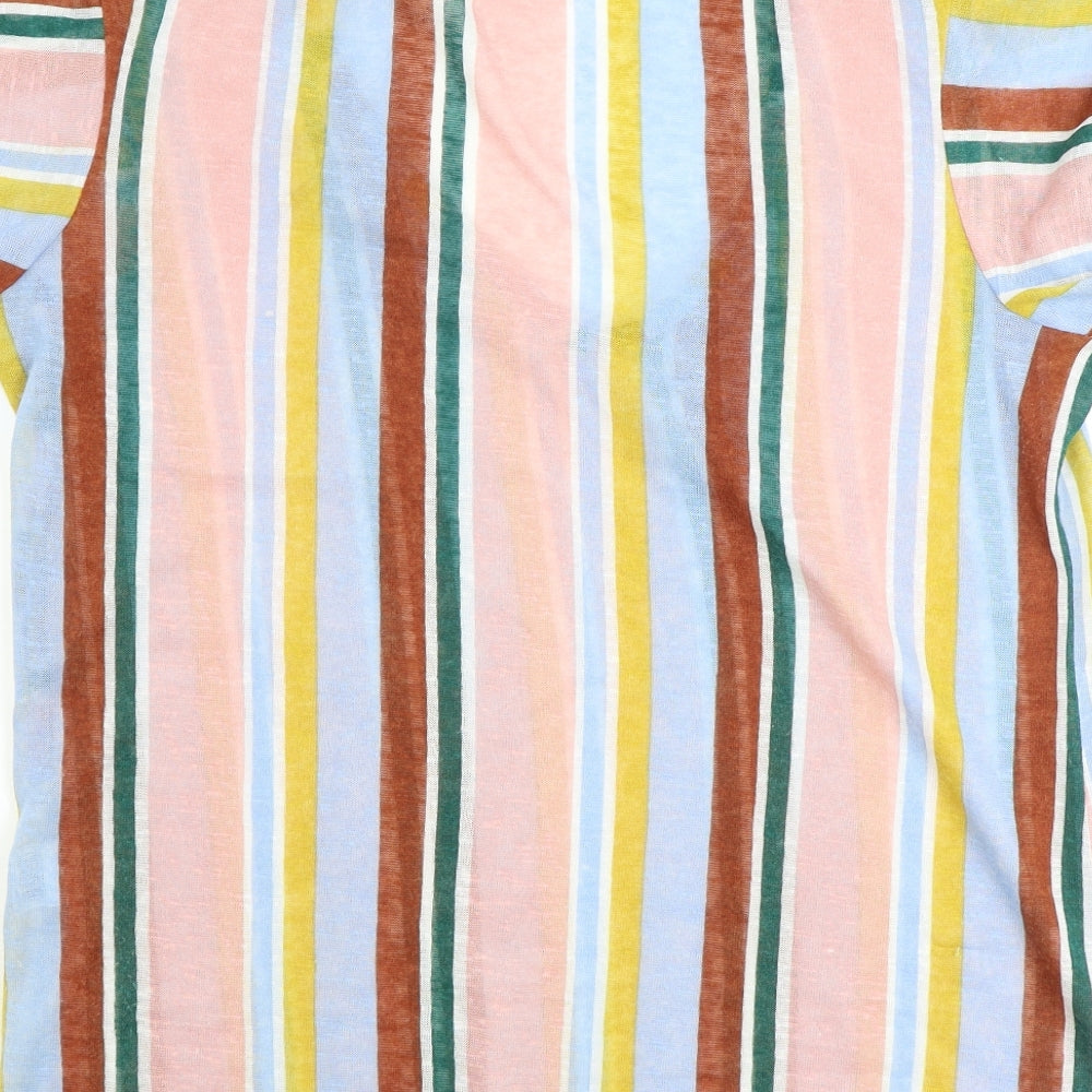 Womens UK Size L Encuentro Multicoloured Basic T-Shirt