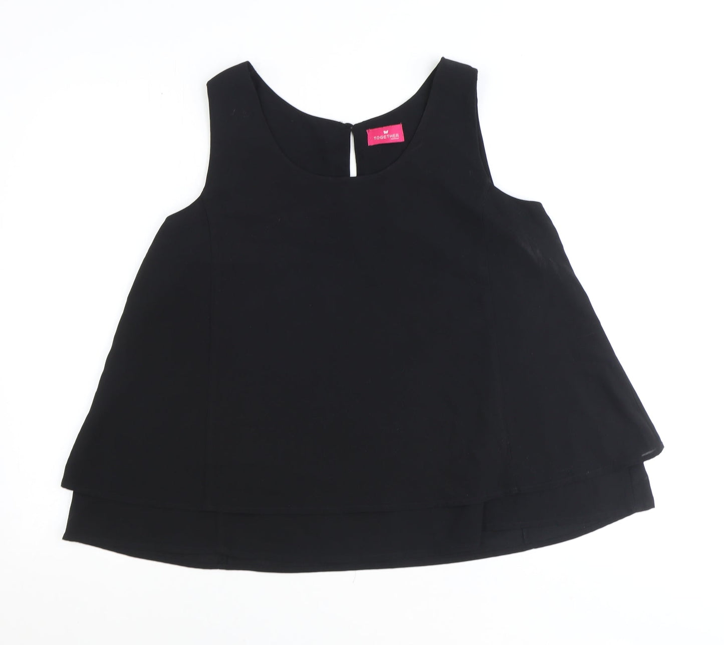 Womens UK Size 14 Together Black Basic Tank