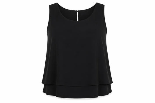 Womens UK Size 14 Together Black Basic Tank