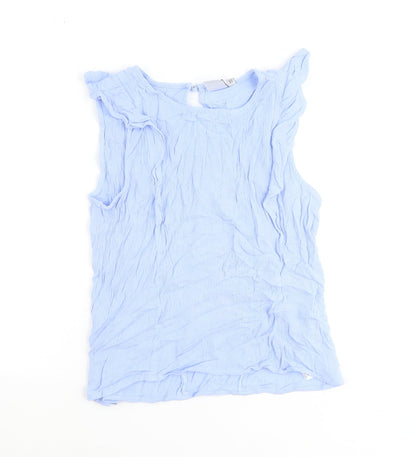 Womens UK Size L ICHI Blue Basic Tank
