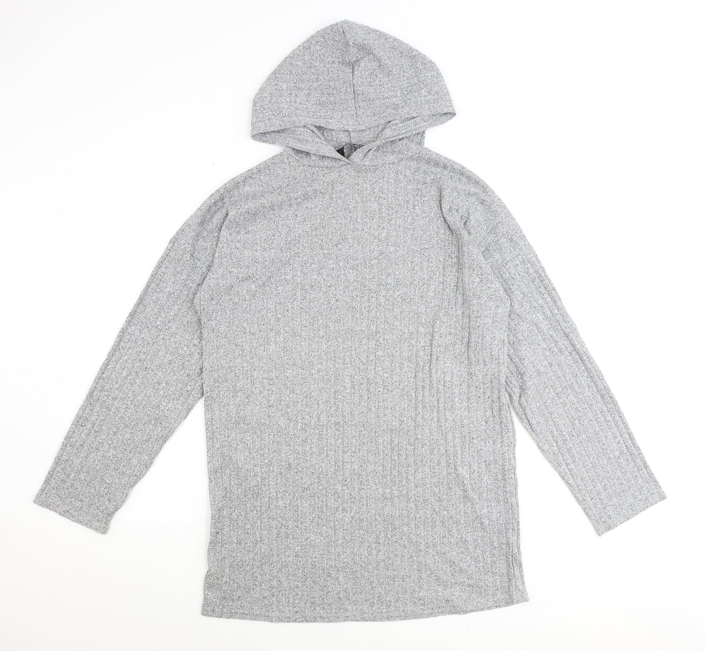 LDS Womens Grey Polyester Pullover Hoodie Size 10 Pullover