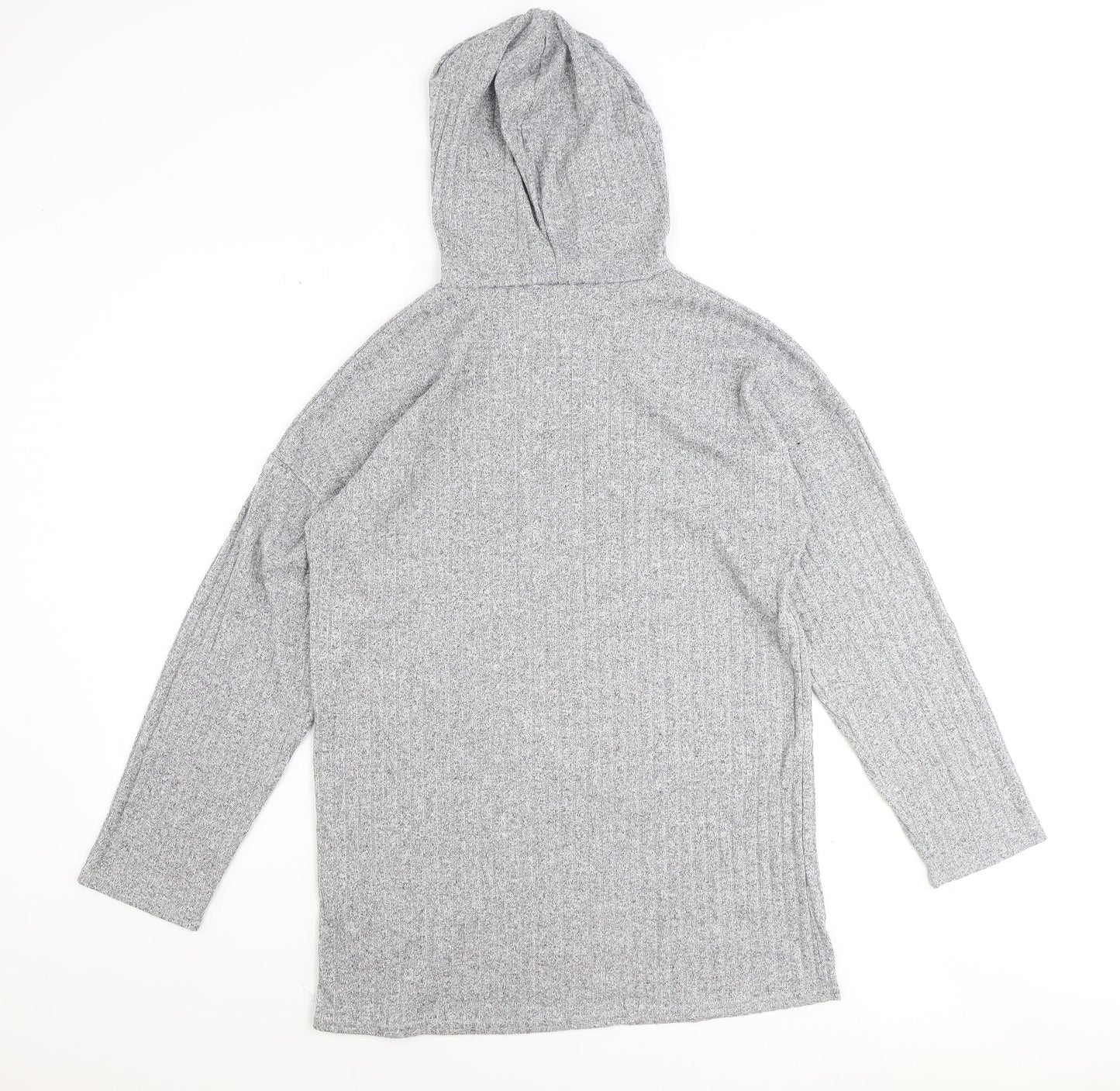 LDS Womens Grey Polyester Pullover Hoodie Size 10 Pullover