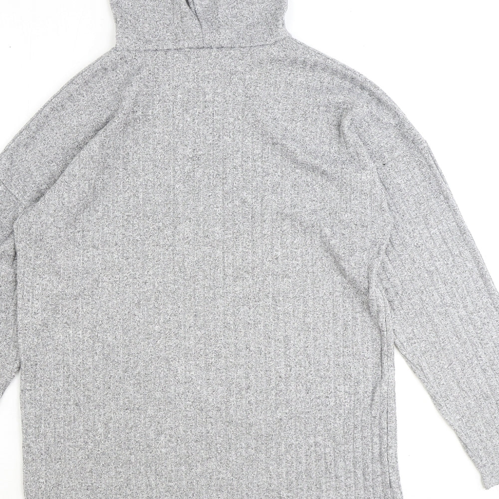 LDS Womens Grey Polyester Pullover Hoodie Size 10 Pullover