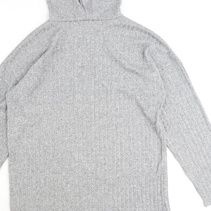 LDS Womens Grey Polyester Pullover Hoodie Size 10 Pullover