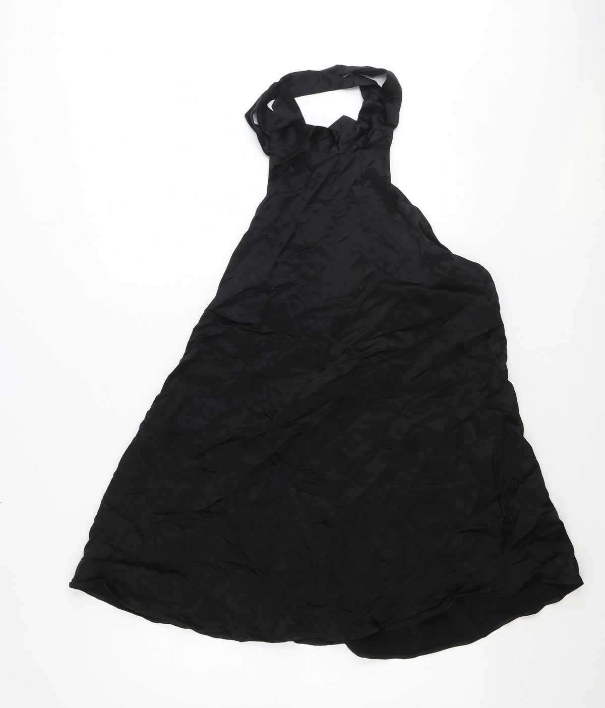 Zara Womens Black Polyester Mini Size M Halter Tie