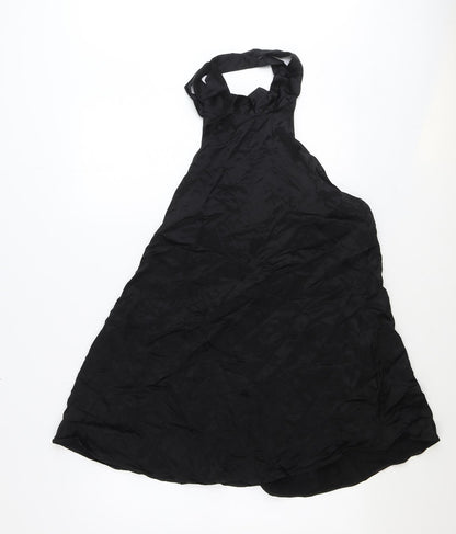 Zara Womens Black Polyester Mini Size M Halter Tie