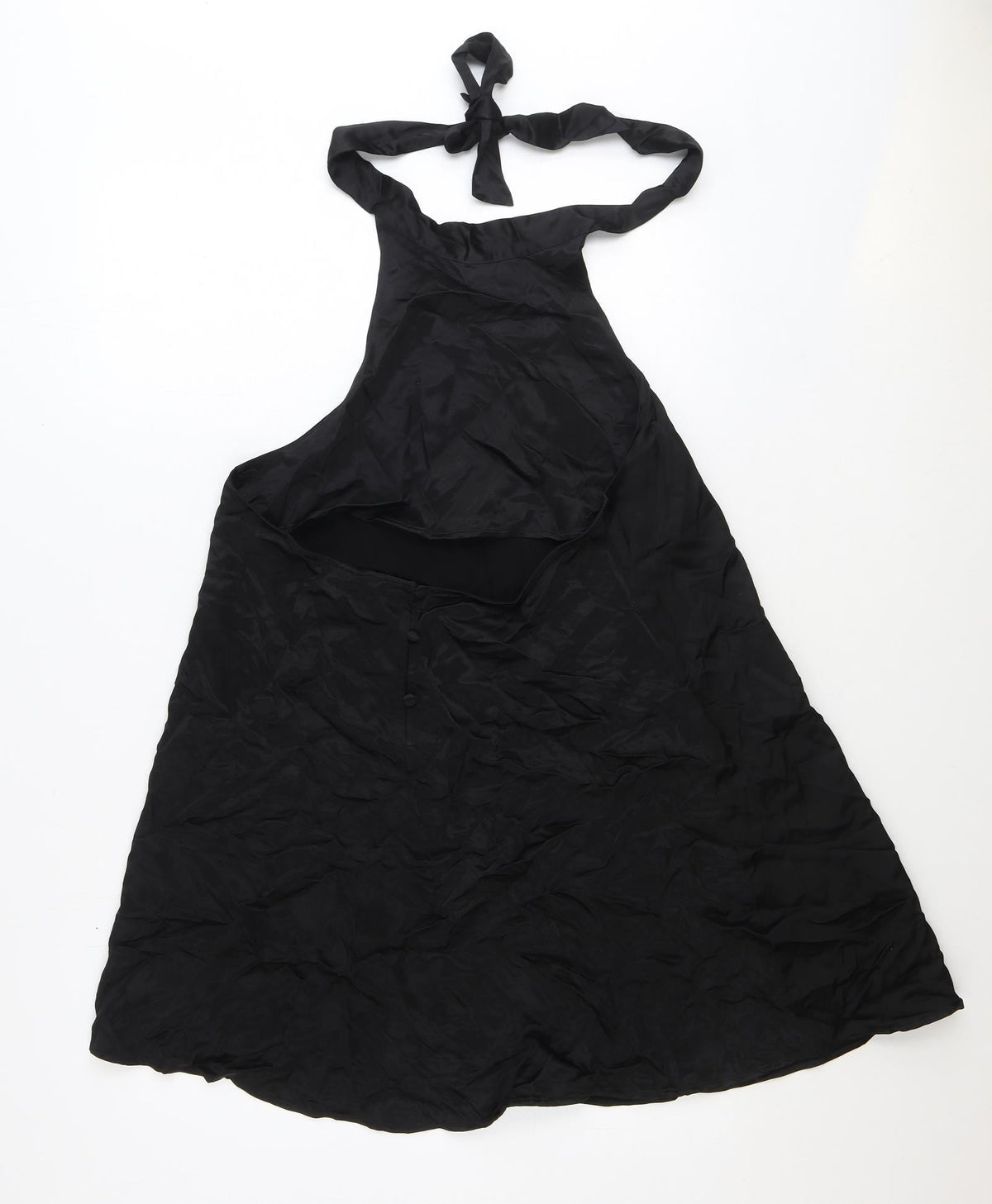 Zara Womens Black Polyester Mini Size M Halter Tie
