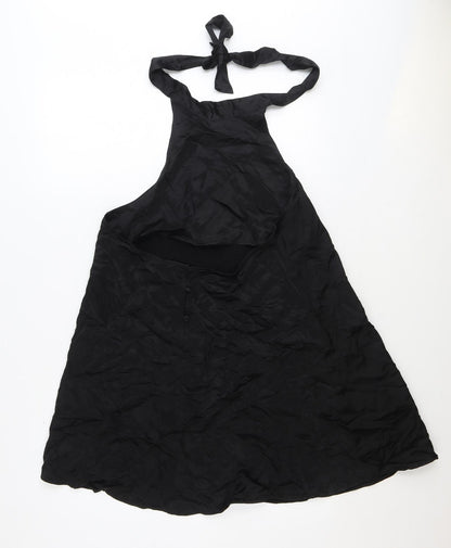 Zara Womens Black Polyester Mini Size M Halter Tie