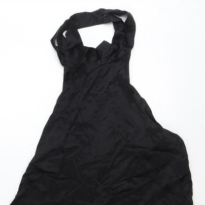 Zara Womens Black Polyester Mini Size M Halter Tie