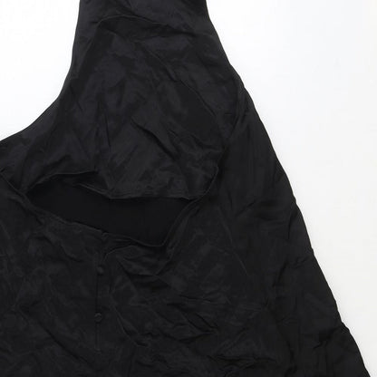 Zara Womens Black Polyester Mini Size M Halter Tie
