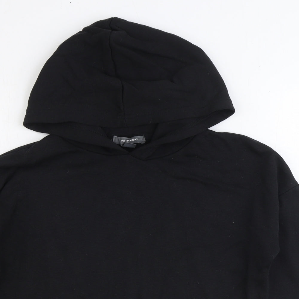 Primark Womens Black Polyester Pullover Hoodie Size XS Pullover - Cropped