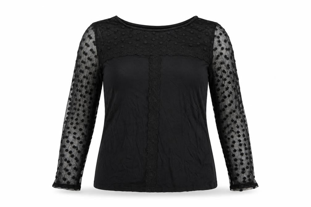 Womens UK Size M Oasis Black Basic Blouse