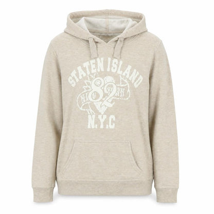 Denim & Co. Womens Ivory Cotton Pullover Hoodie Size 10 Pullover - Staten Island