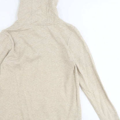 Denim & Co. Womens Ivory Cotton Pullover Hoodie Size 10 Pullover - Staten Island